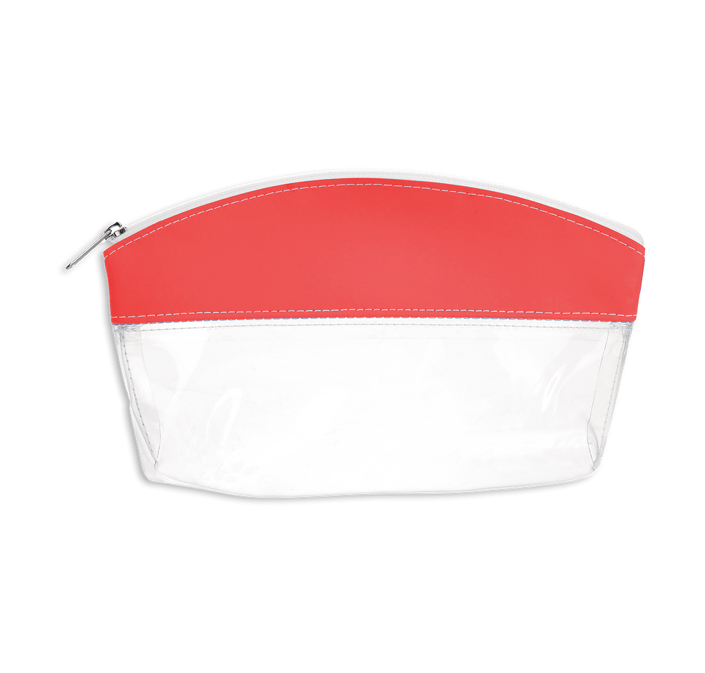 Bubble Top Clear Zippered Cosmetic Pouch-default