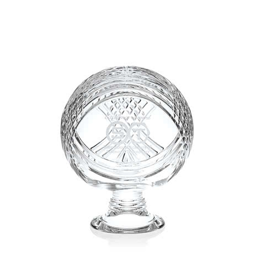 Laser Engraved Mario Cioni Trend Trophy in Clear