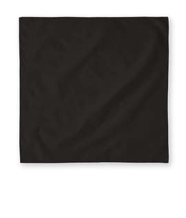 Augusta 100% Cotton Solid Bandana (Centered Design) - Color: Black