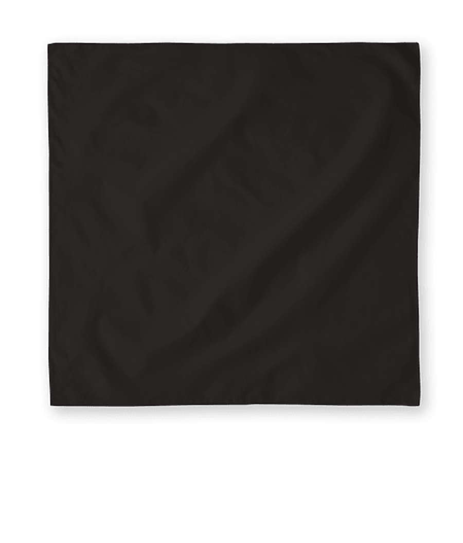Augusta 100% Cotton Solid Bandana (Centered Design) in Black