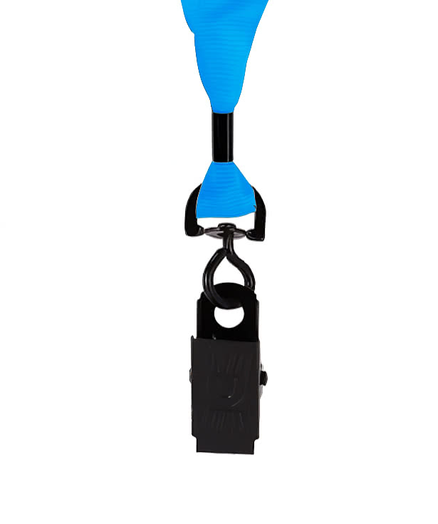 Full Color Recycled Lanyard with Metal Crimp and Metal Swivel Bulldog Clip