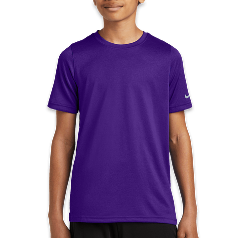 Nike Youth rLegend Recycled Swoosh Sleeve Performance Shirt in Court Purple
