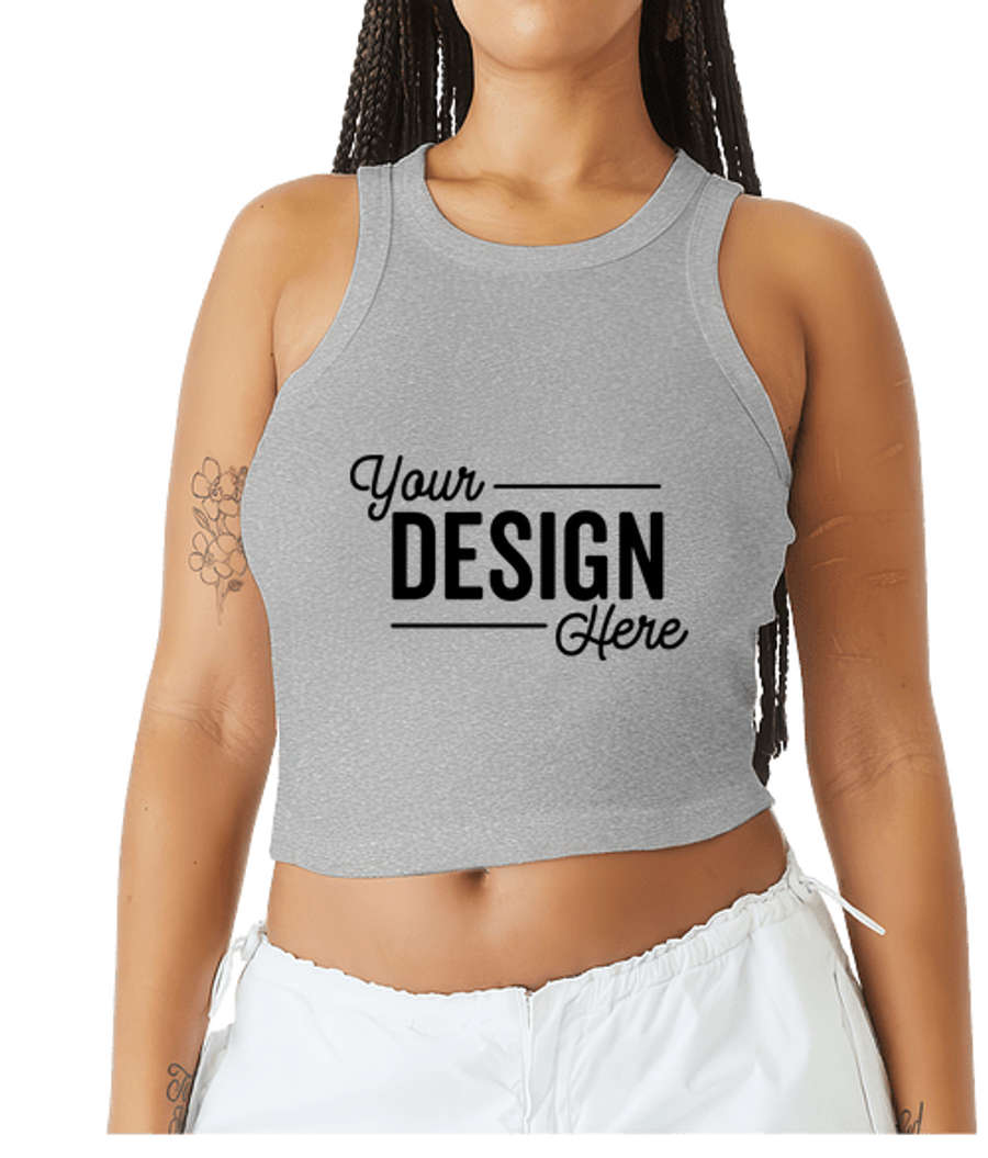 Bella + Canvas Women's Micro Rib Racer Tank in Athletic Heather