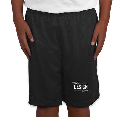 Sport-Tek Youth Mesh Shorts - Black