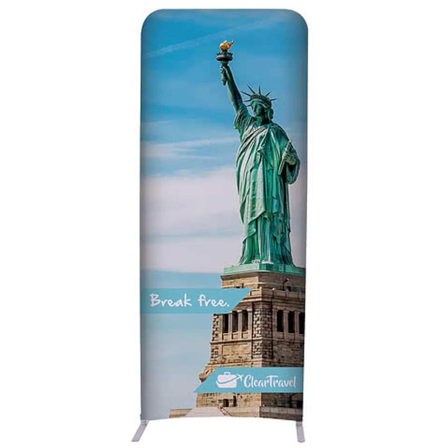 Full Color 36.5" x 91.25" Eurofit Straight Wall Display Kit in Red