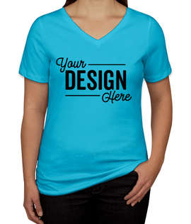 Canada - Bella + Canvas Women's V-Neck T-shirt - Color: Turquoise
