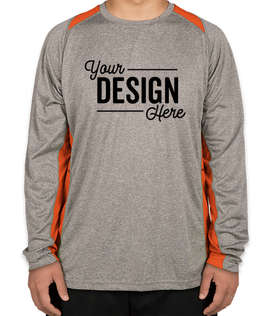 Sport-Tek Heather Contender Colorblock Long Sleeve Performance Shirt