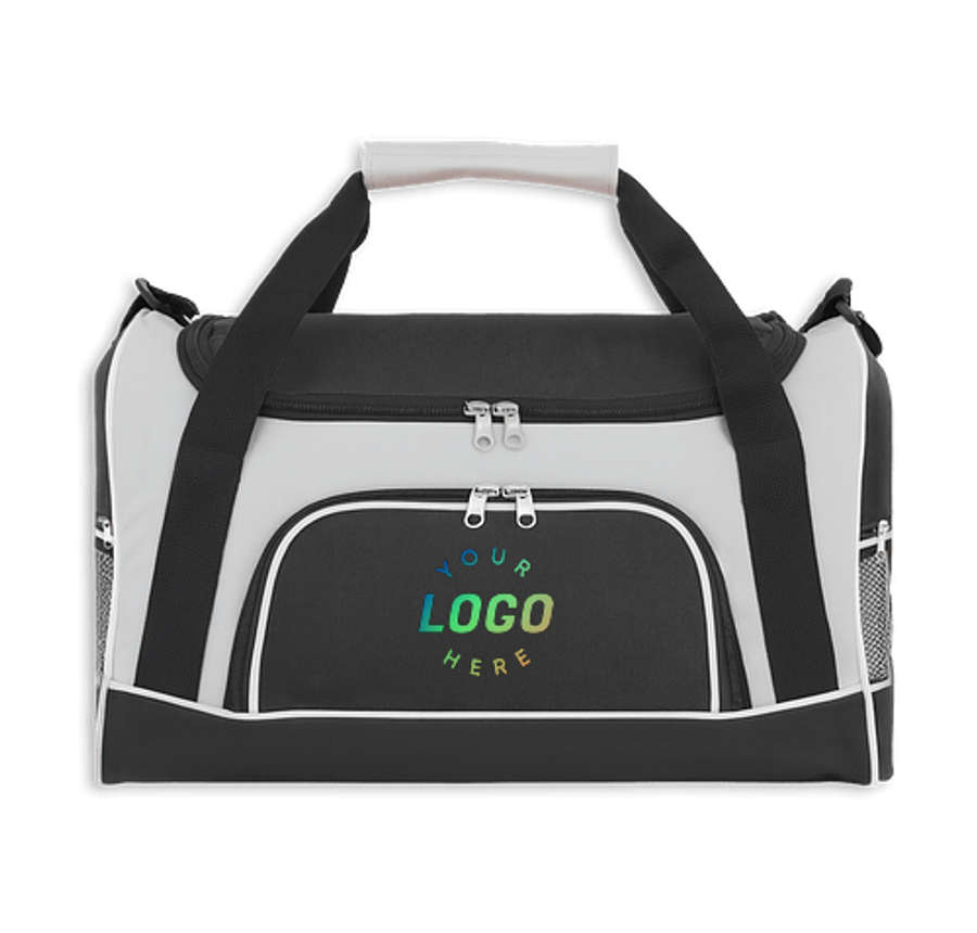 Tri-Pocket Sport Duffel Bag in Black