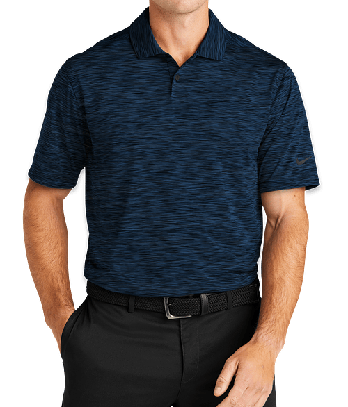 Nike Dri-FIT Vapor Space Dyed Performance Polo - Printed in Navy