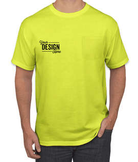 Canada - Jerzees 50/50 Pocket T-shirt - Color: Safety Green