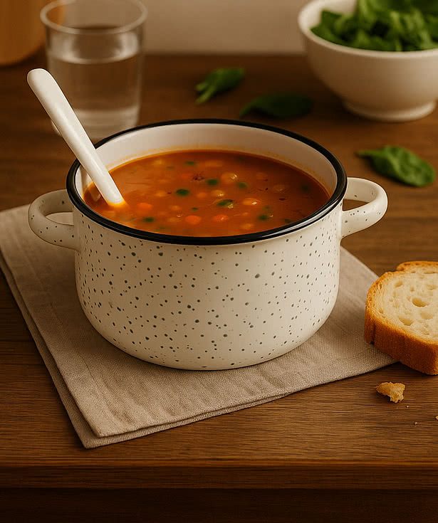 12 oz. Campfire Ceramic Soup Spoon Mug