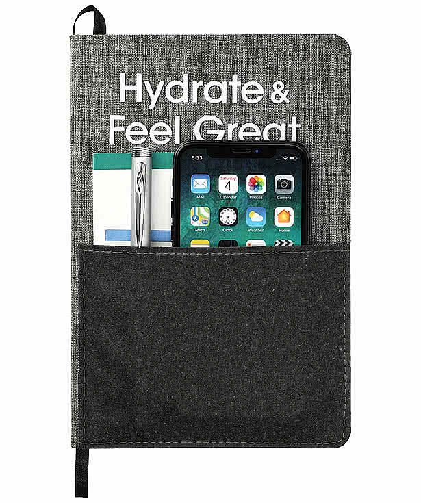 JournalBooks ® FSC Mix Reclaim Soft Cover Recycled Notebook with Front Pocket