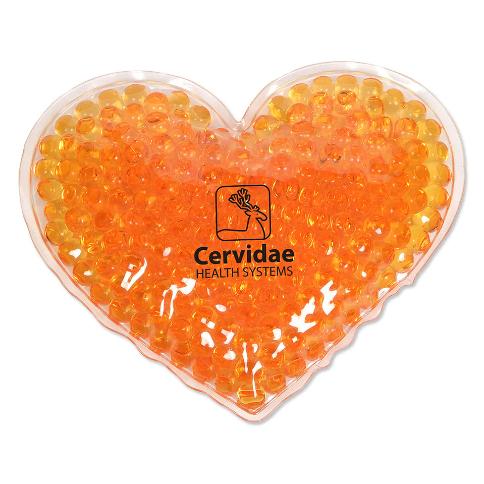 Large Heart Aqua Pearls Hot/Cold Pack