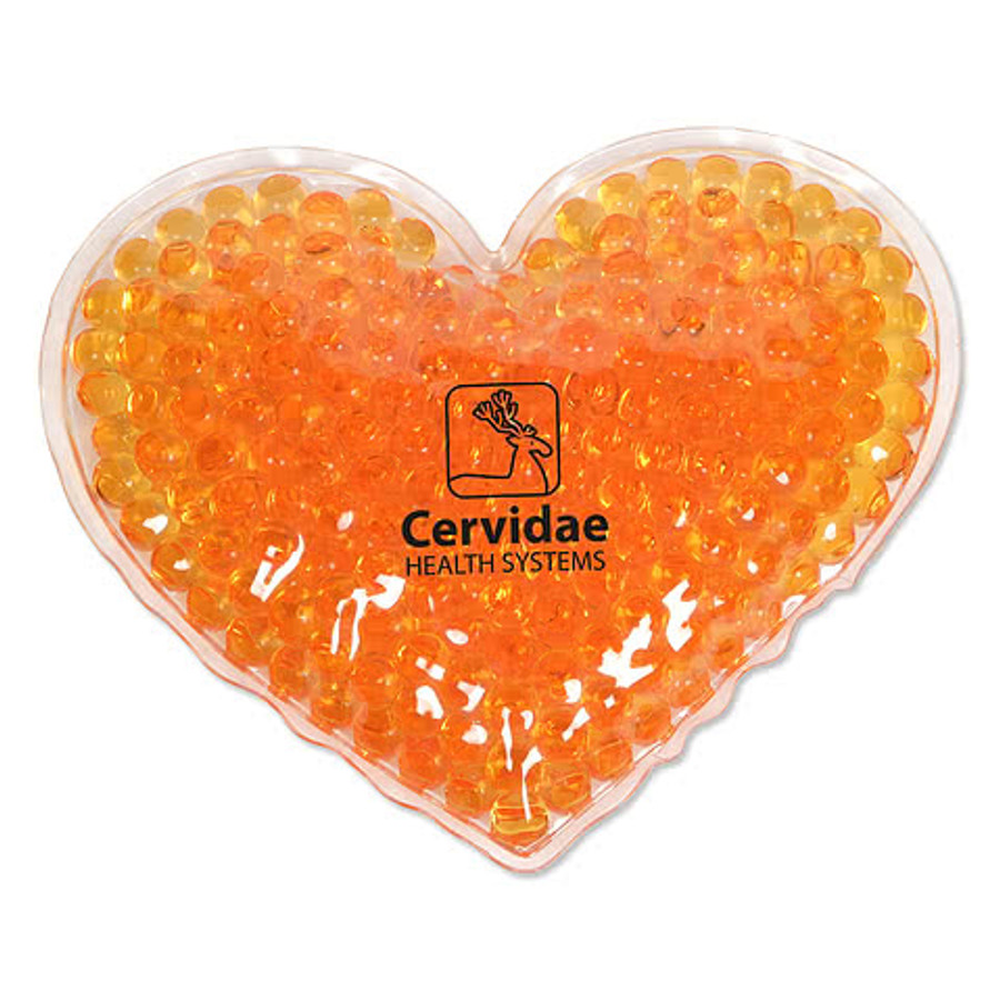 Large Heart Aqua Pearls Hot/Cold Pack in Pink