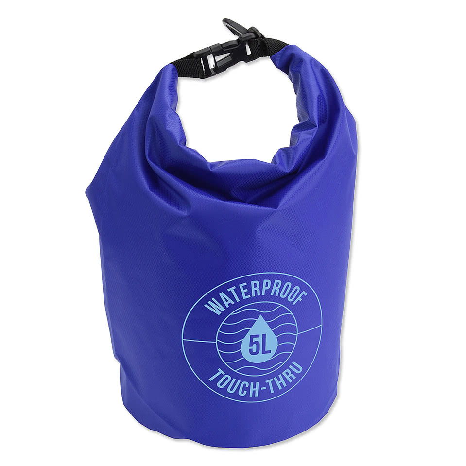 5L Waterproof Dry Bag with Touch-Through Pocket