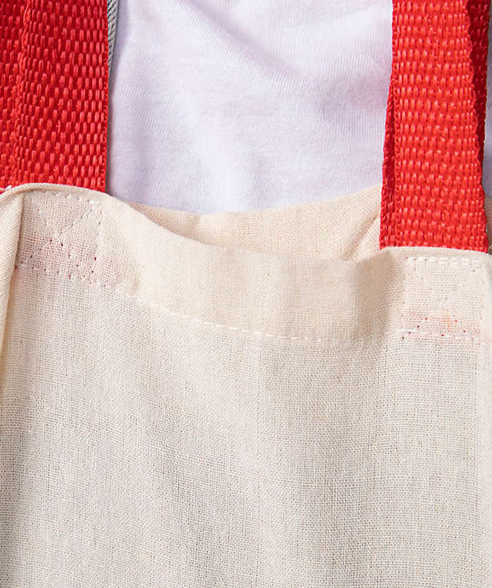 Lightweight Contrast Handles Cotton Canvas Tote Bag