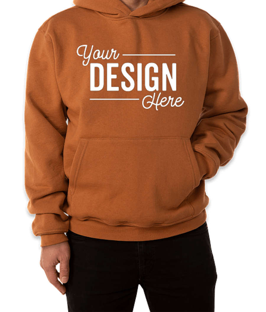 Bayside USA-Made Super Heavy Pullover Hoodie in Caramel Brown