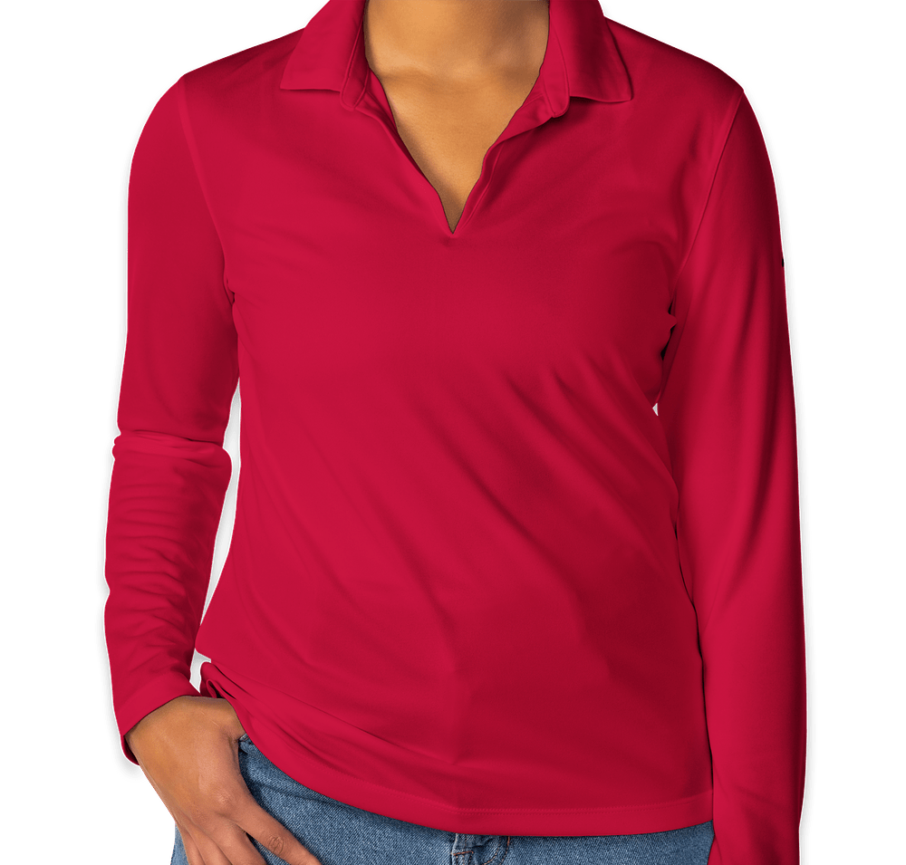Nike Women's Dri-FIT Micro Pique Long Sleeve Performance Polo 2.0 - Embroidered-default