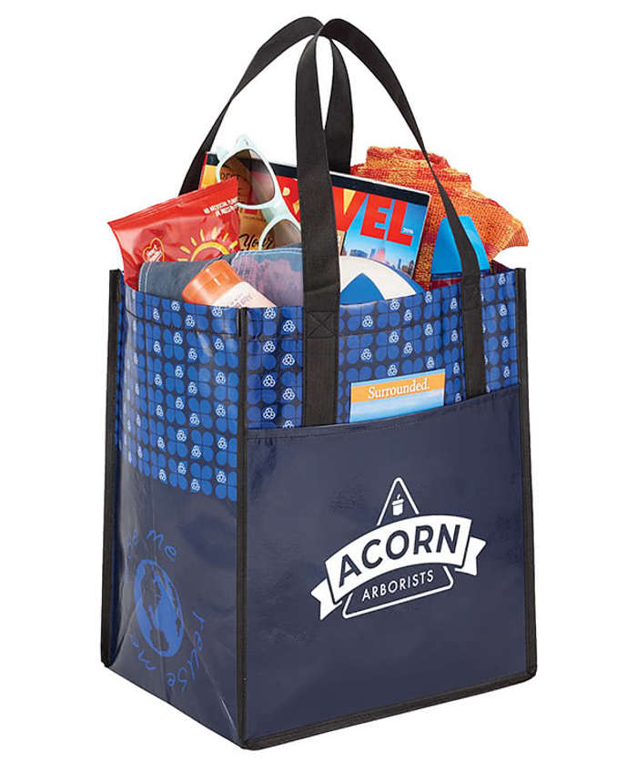 Large Laminated Non-Woven Grocery Tote Bag
