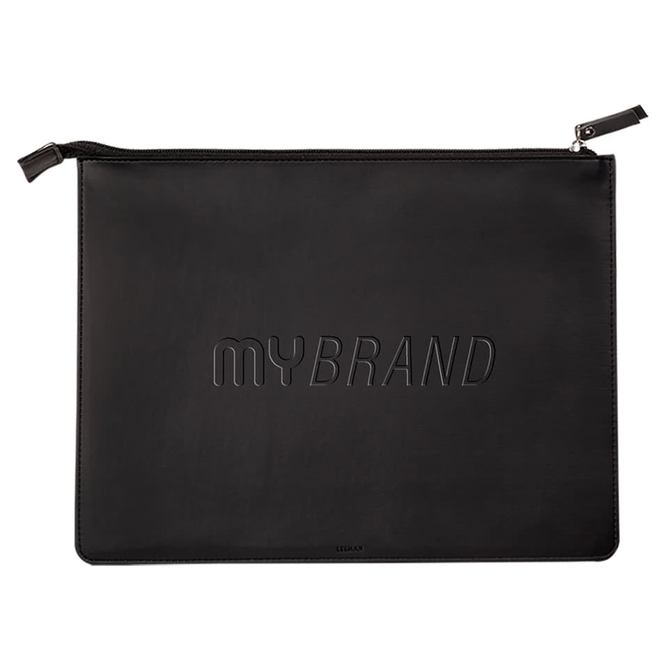 Debossed Italian Thermo Zippered Document Holder