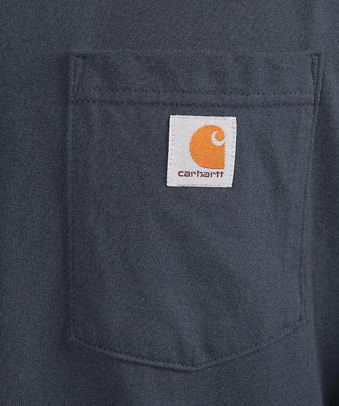 Carhartt Long Sleeve Workwear Navy Pocket T-Shirt