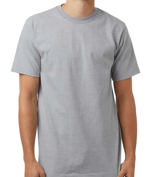 Tultex Heavyweight Street Crewneck T-shirt in Grey Heather