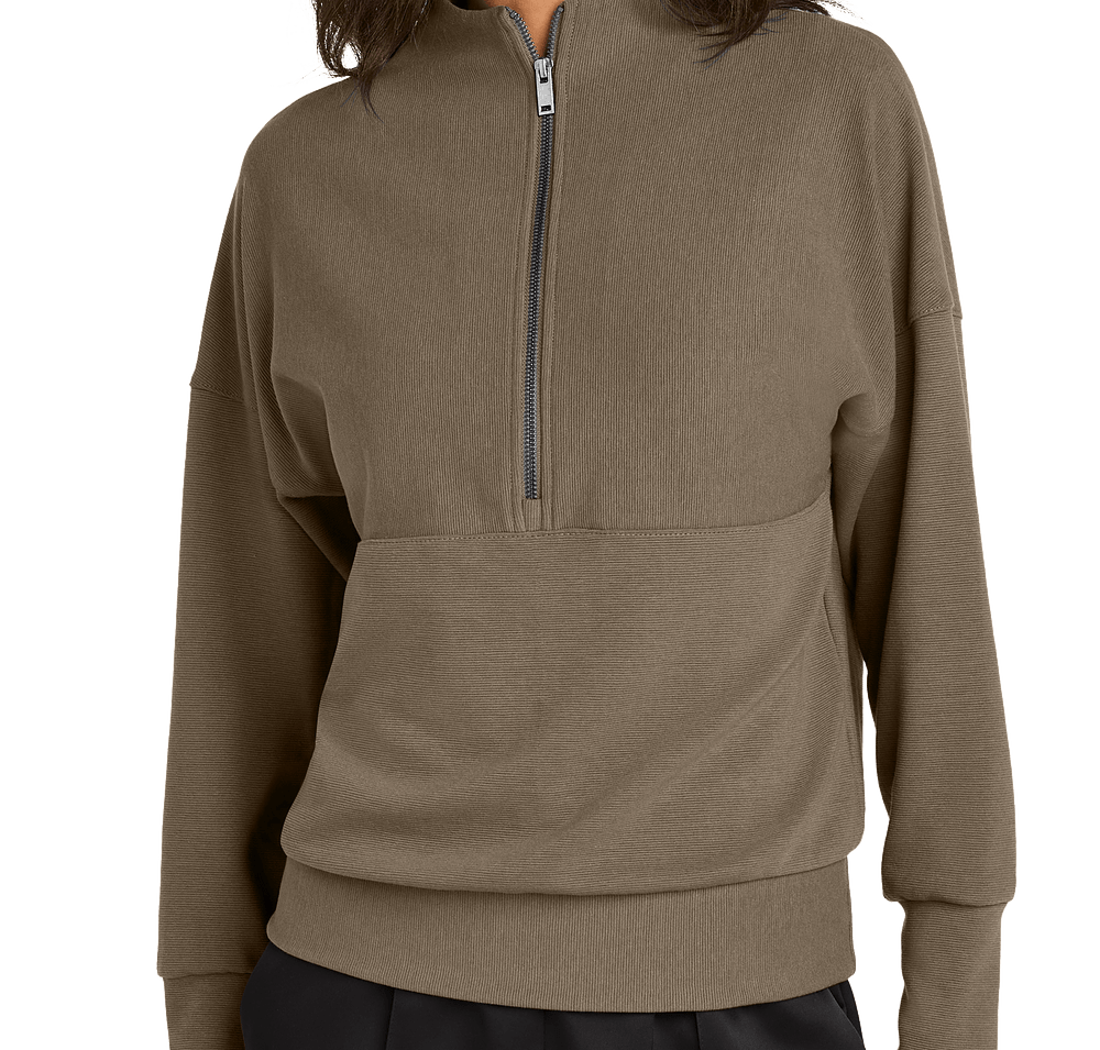 Mercer+Mettle Women's Linear Texture Quarter Zip Sweatshirt-default