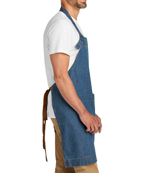 Port Authority Signature Denim Full Length Pocket Apron - Printed