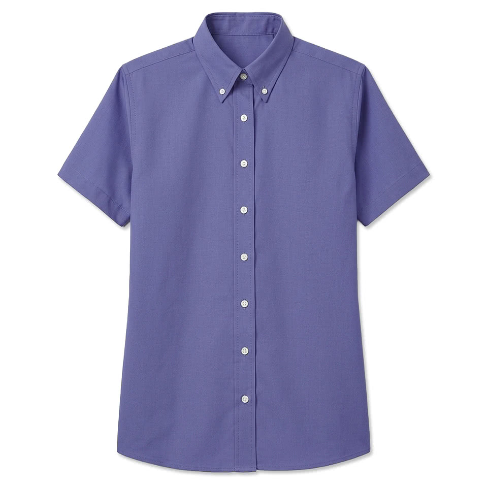 Blue Generation Women’s Easy Care Short Sleeve Oxford Shirt