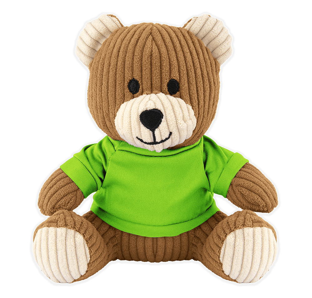 6" Barry Corduroy Bear Plush Animal with T-shirt-default