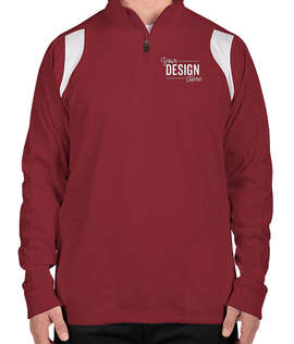 Team 365 Quarter Zip Performance Pullover - Color: Sport Maroon / White