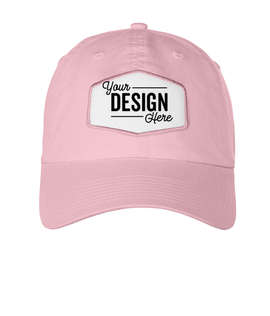 Ahead Largo Washed Twill Baseball Hat with White Hexagon Patch - Color: Lua Rosa