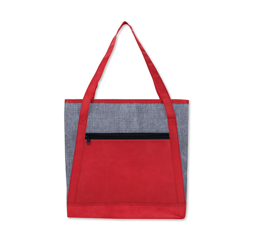 Heathered Recycled Non-Woven Tote Bag-default