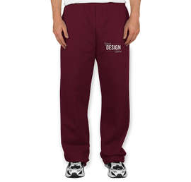 Jerzees Open Bottom Sweatpants - Color: Maroon