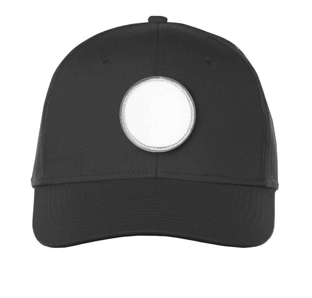 Port Authority Snapback Trucker Hat - Circle Patch - Sublimated-default