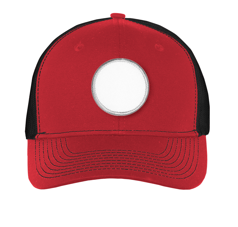 Port Authority Snapback Trucker Hat - Circle Patch - Sublimated-default