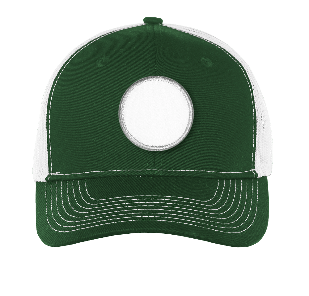 Port Authority Snapback Trucker Hat - Circle Patch - Sublimated-default