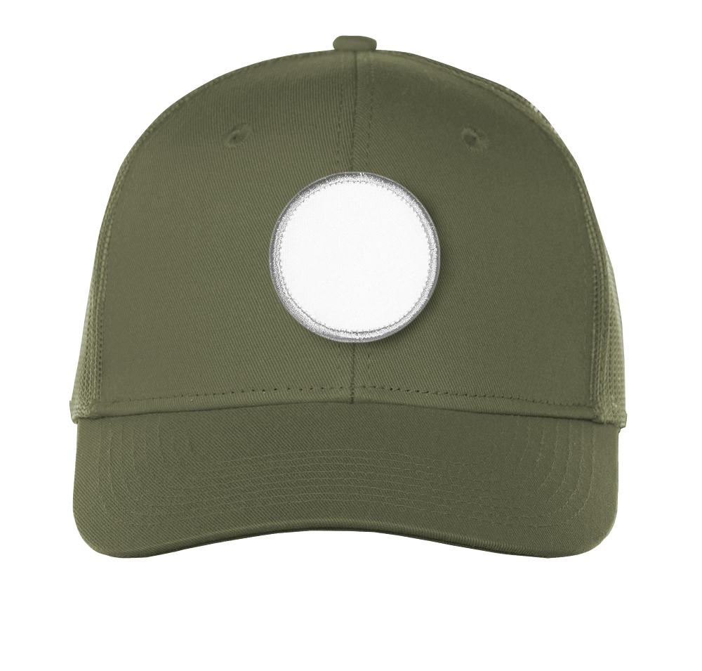 Port Authority Snapback Trucker Hat - Circle Patch - Sublimated-default