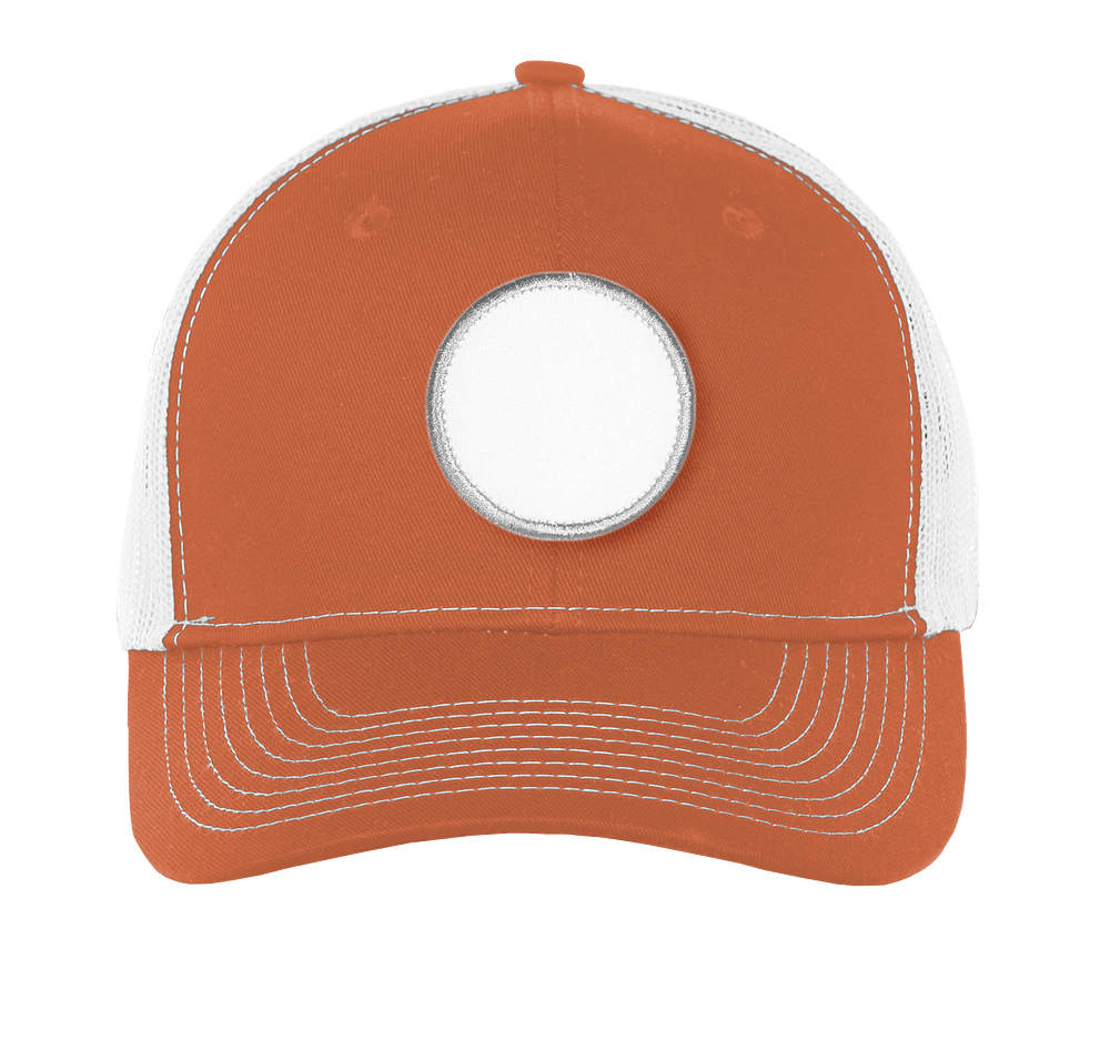 Port Authority Snapback Trucker Hat - Circle Patch - Sublimated-default