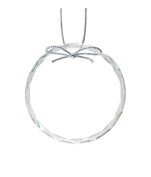 Optical Crystal Round Ornament in Clear