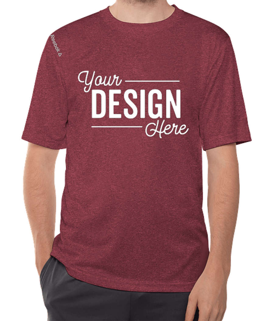 Reebok Heather Performance Shirt in Maroon Heather