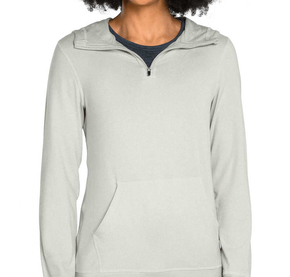 Charles River Women's Pulse Hooded Quarter Zip Performance Shirt-default