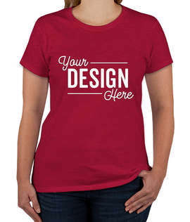 Gildan Women's 100% Cotton T-shirt - Color: Antique Cherry Red