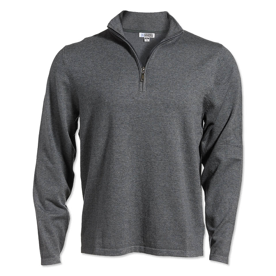 Edwards Cotton Blend Quarter Zip Sweatshirt