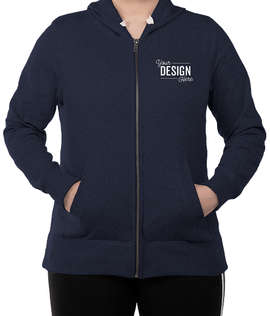 District Women's Re-Fleece Zip Hoodie - Color: True Navy