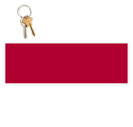 11.5 in. x 3.75 in. Rectangular Bumper Sticker - Color: Cardinal