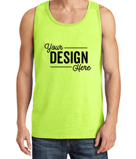Port & Company Core Cotton Tank - Color: Neon Yellow