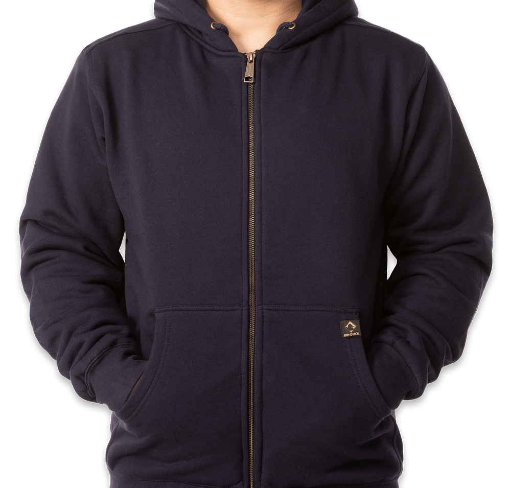 Dri Duck Crossfire Heavyweight Power Fleece Zip Hoodie - Embroidered-default