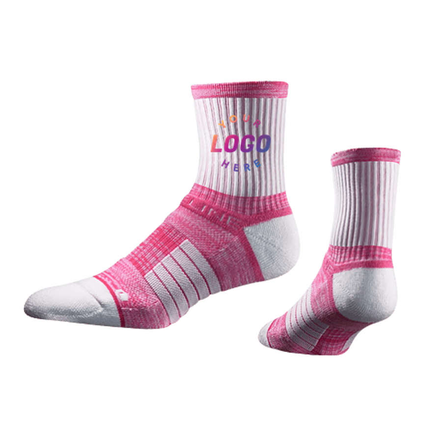 Premium Athletic Mid Length Socks in Pink
