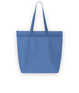 Large Recycled Poly Zippered Tote Bag - Color: Royal